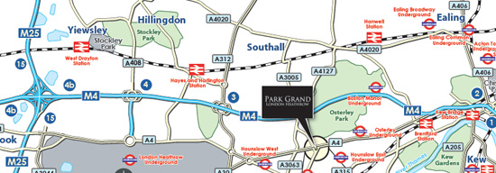 Park Grand Heathrow London Location Map